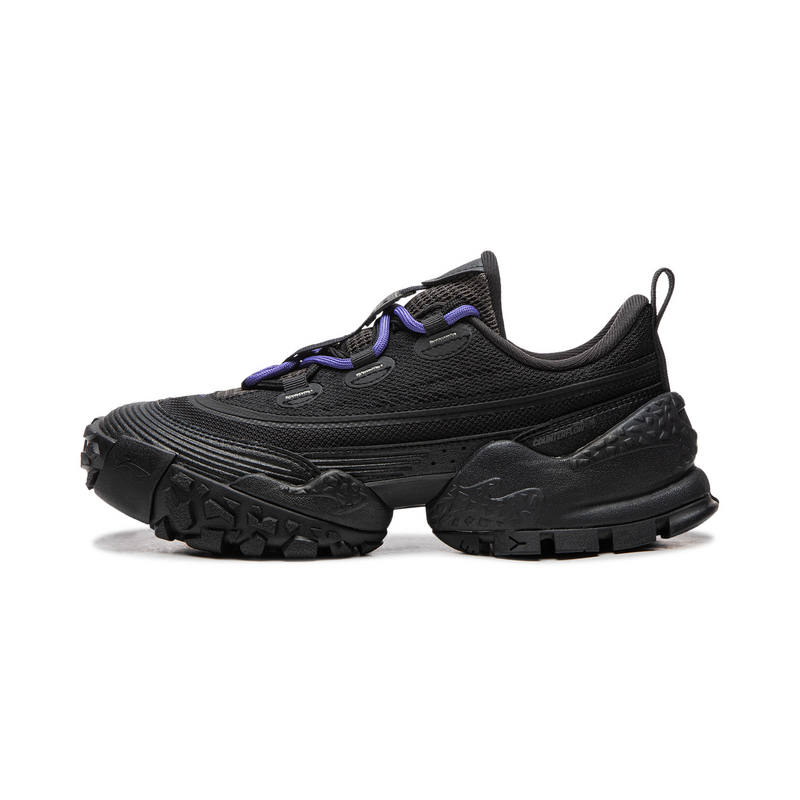 Li-Ning Li Ning Outdoor CF Tracing, Forest Environment Outdoor Hiking Shoes Women's Night Black