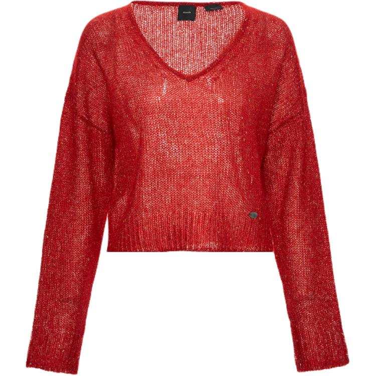 PINKO Sweaters Women's Red V Neck Moderate Other