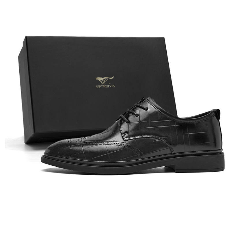 SEPTWOLVES Dress Shoes Men's Low Top Black