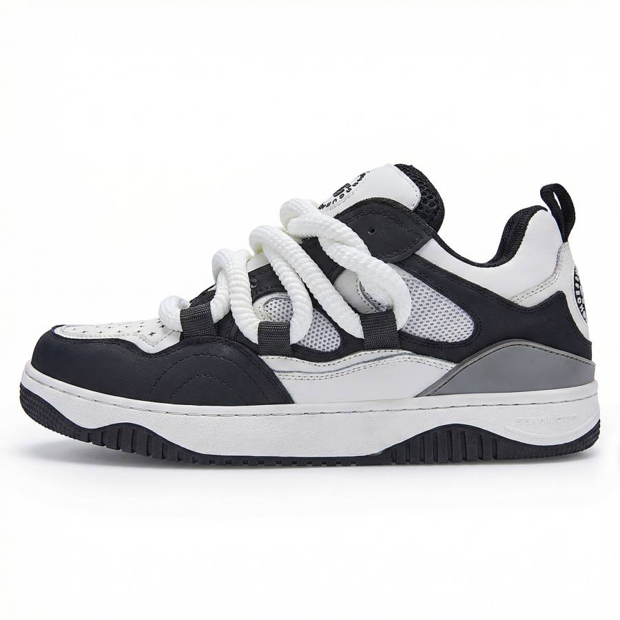 SENGUOGUO SENGUOGUO Low top Skateboard Shoes Unisex Black White