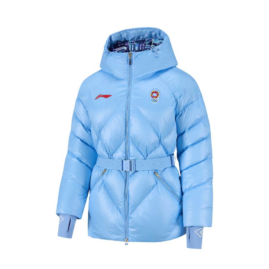 Li-Ning Li Ning Down Jackets Women's Bright Sky Blue Thickened