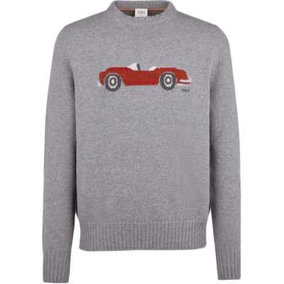 TOD'S Sweaters Men's Gray Crew Neck Moderate Other
