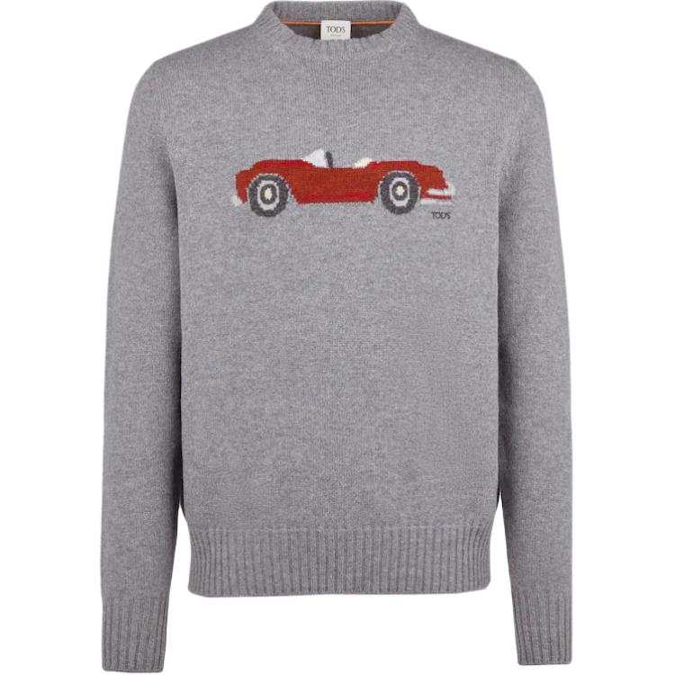 TOD'S Sweaters Men's Gray Crew Neck Moderate Other