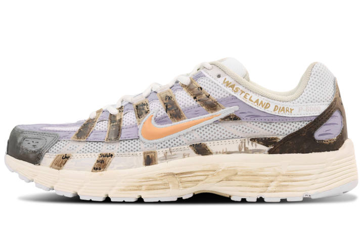 Nike Nike P 6000 Leather, Mesh Cushioning Low top Running Shoes Unisex Brown