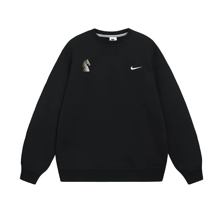 Nike Nike Club Sweatshirts Unisex Black Crew Neck Moderate Regular