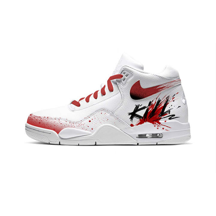 Nike Nike Flight Legacy Kill Moment Coverage Slip Resistant Coverage Slip Resistant Mid top Basketball Shoes Men's Red White