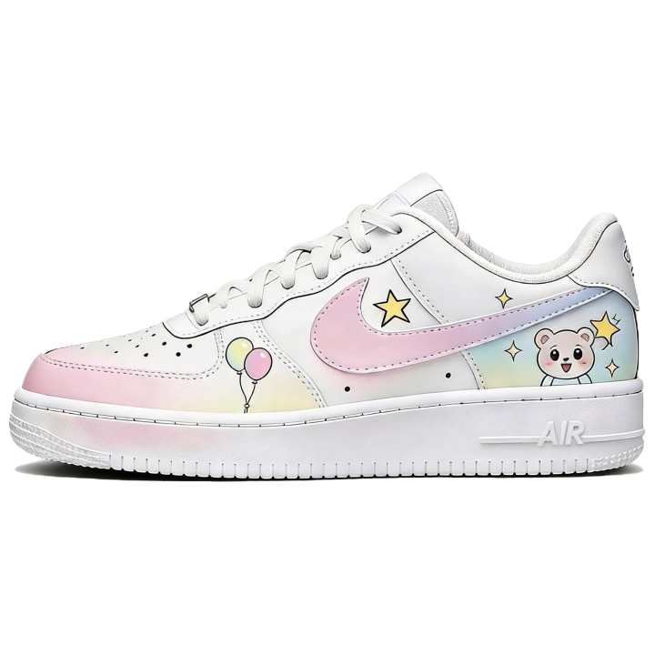 Nike Nike Air Force 1 Sweet Dream Bubble, Cute, Healing, Dreamy Leather Abrasion Resistant, Lightweight, And Breathable