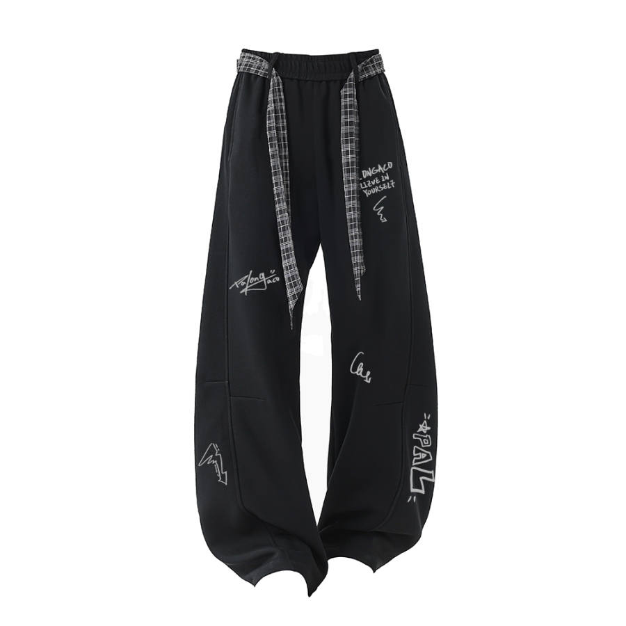 PAL ONGACO Casual Pants Unisex Moderate Wide Leg Pants