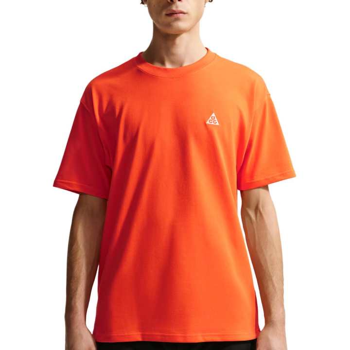 Nike Nike ACG T Shirts Men's Safety Orange Crew Neck Moderate