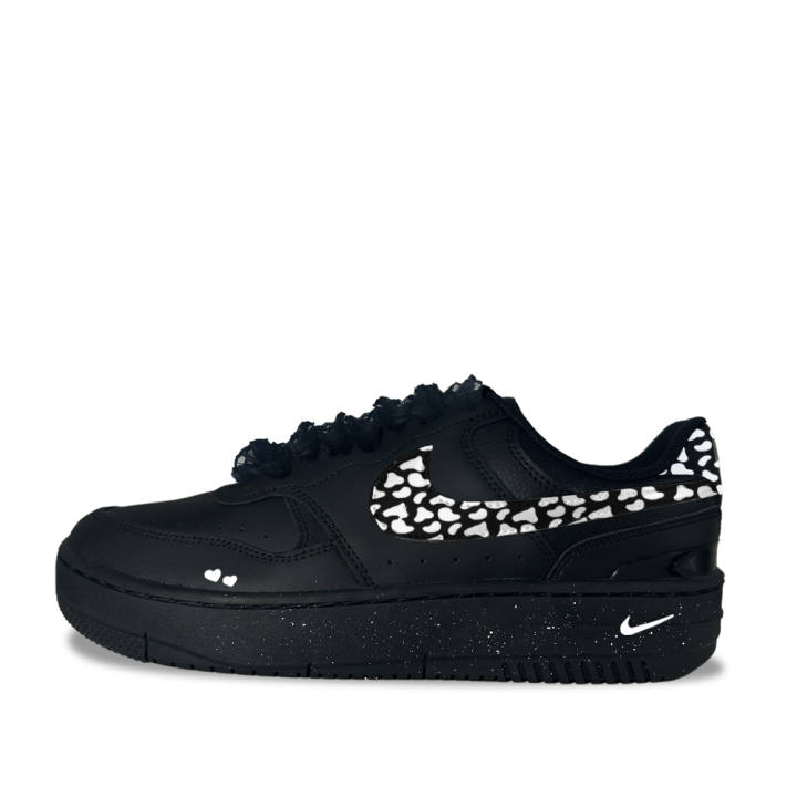 Nike Nike Gamma Force Star Base Velvet Pattern Synthetic Leather Abrasion Resistant Low top Skateboard Shoes Unisex Black