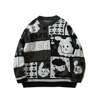 JUFU Knitwear Women's Crew Neck Moderate