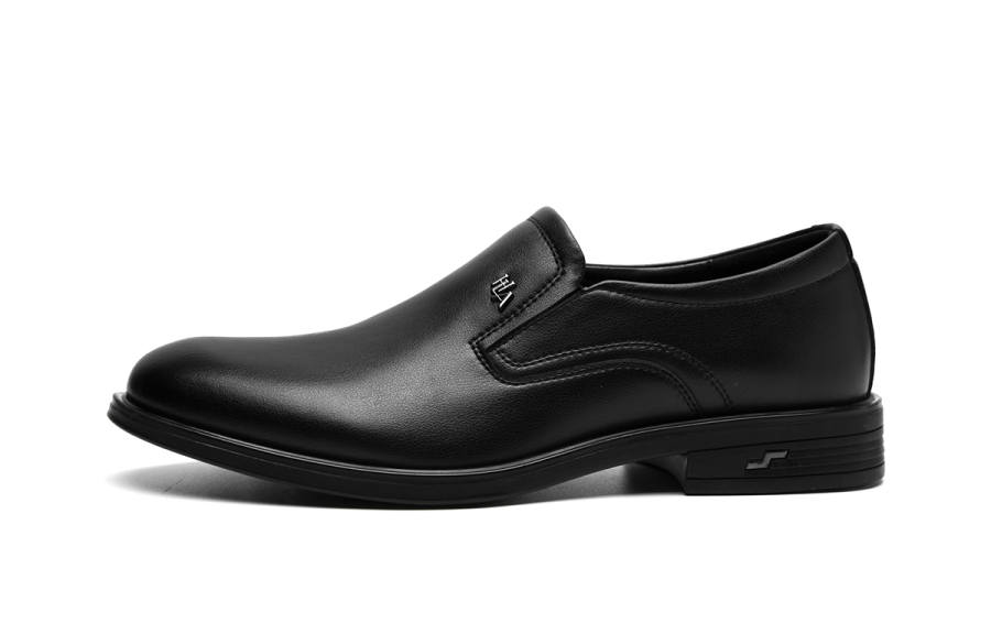 HLA Synthetic Leather, Split Cow Leather Casual Shoes Men's Black