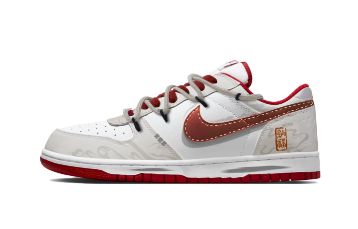 Nike Nike Big Cherry Bomb, Fortune From The Sky Wear resistant And Lightweight Low top Skateboard Shoes Unisex Gray Red