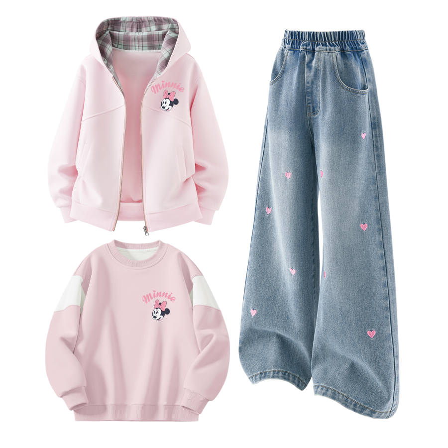 Disney Kids Casual Sportswear Hooded Non Detachable Moderate
