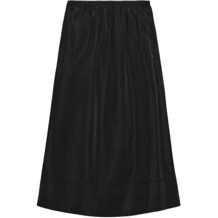 ZARA Casual Long Skirts Women's Black Moderate
