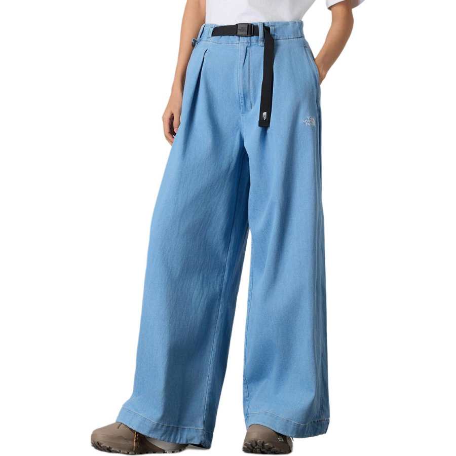 THE NORTH FACE Jeans Women's DF7/Light Blue Denim Moderate Wide Leg Pants
