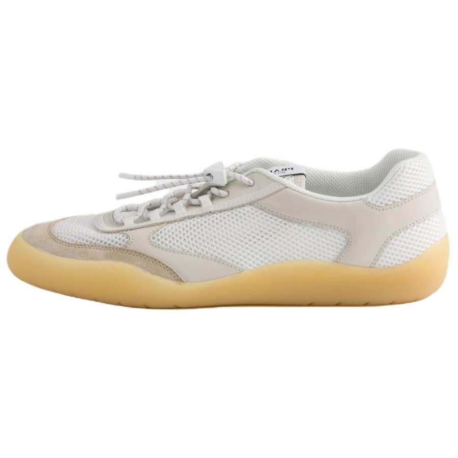 PRADA Speedrock Mesh, Leather Low top Casual Shoes Women's Ecru