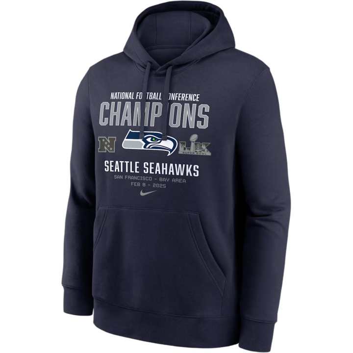Nike Nike Seattle Seahawks 2025 Nfc West Champions Trophy Men's Nike Nfl Pullover Hoodie