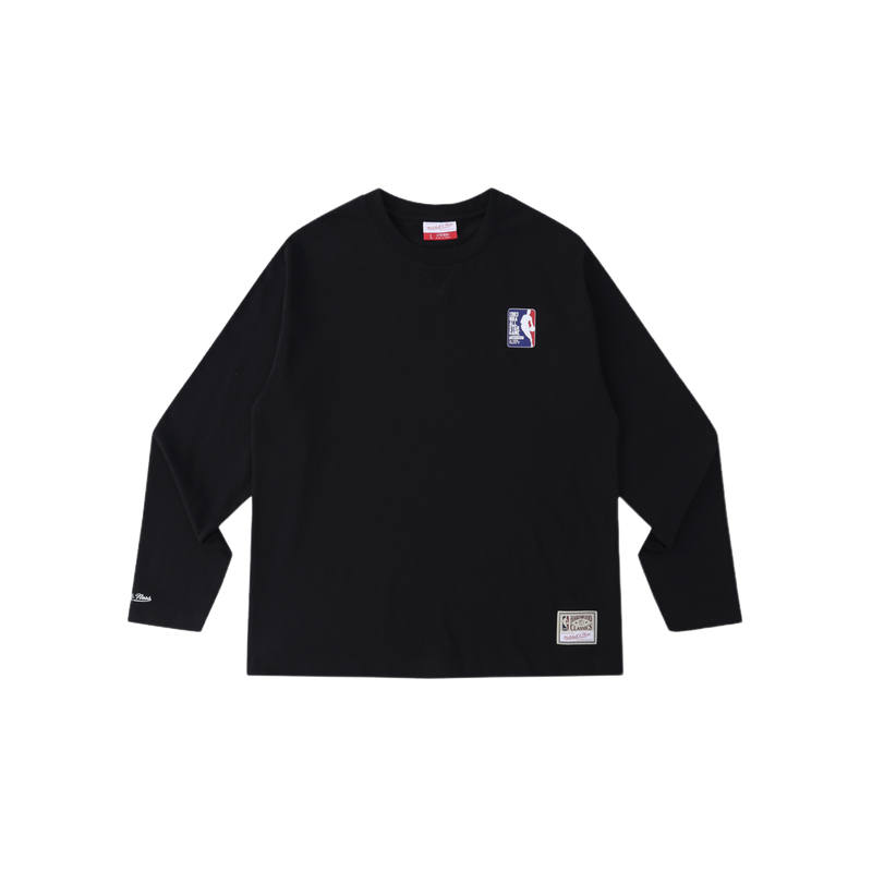 Mitchell Ness T Shirts Unisex Black Crew Neck Moderate Straight Fit