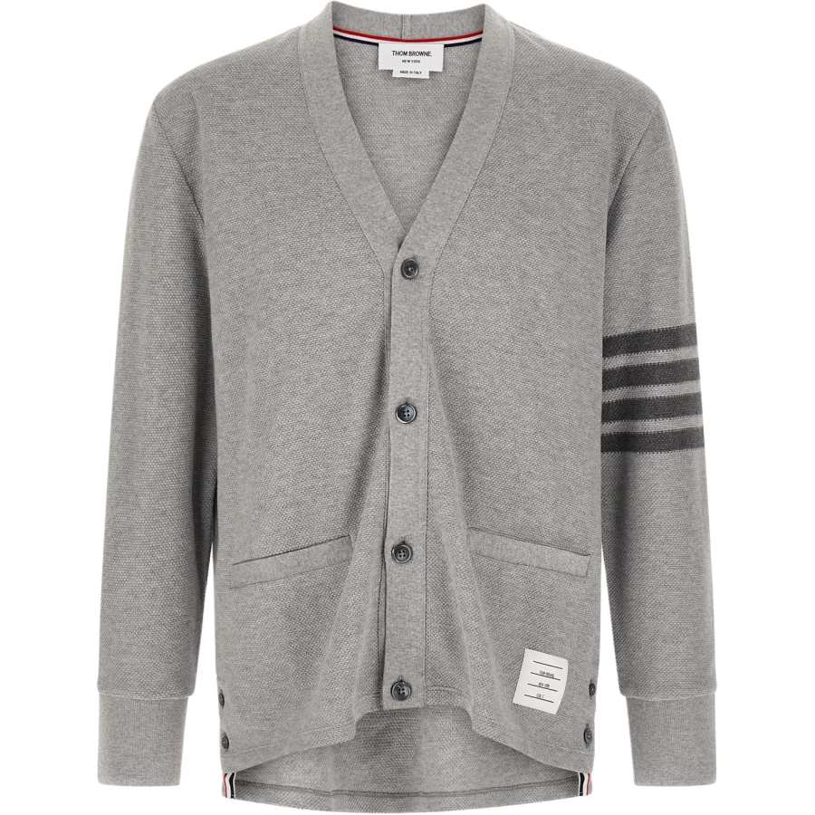 Thom Browne 4 Bar Honeycomb Knit Cardigan