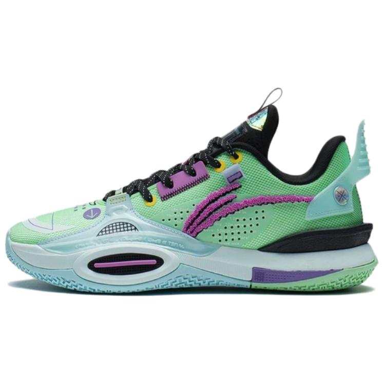 Li-Ning Li Ning Abrasion Resistant Breathable Low top Basketball Shoes Men's Green