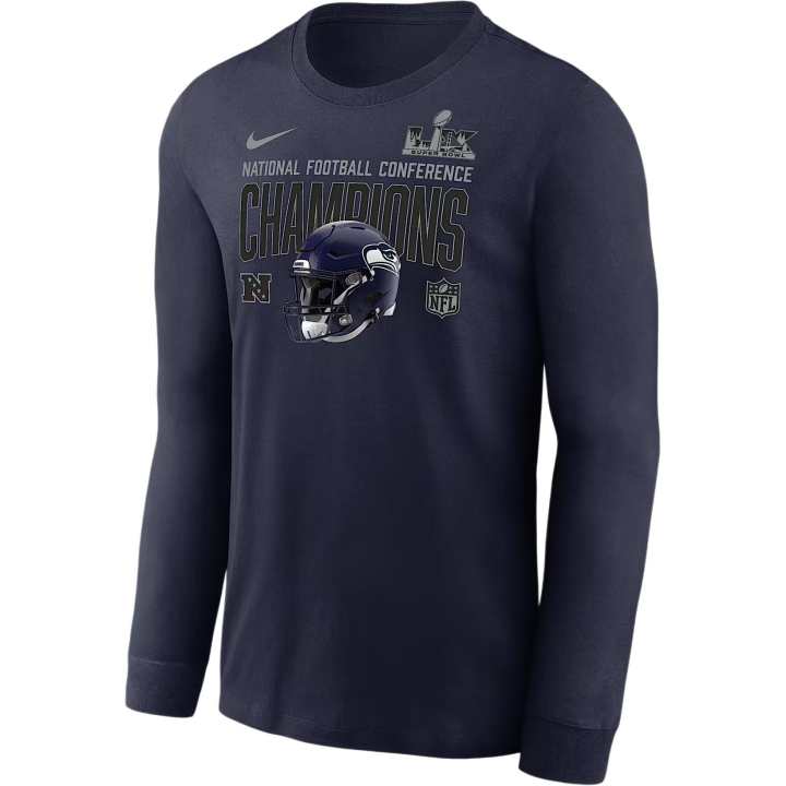 Nike Nike Seattle Seahawks 2026 Nfc Champions Glory Shield Men's Nike Nfl Long-Sleeve T-Shirt