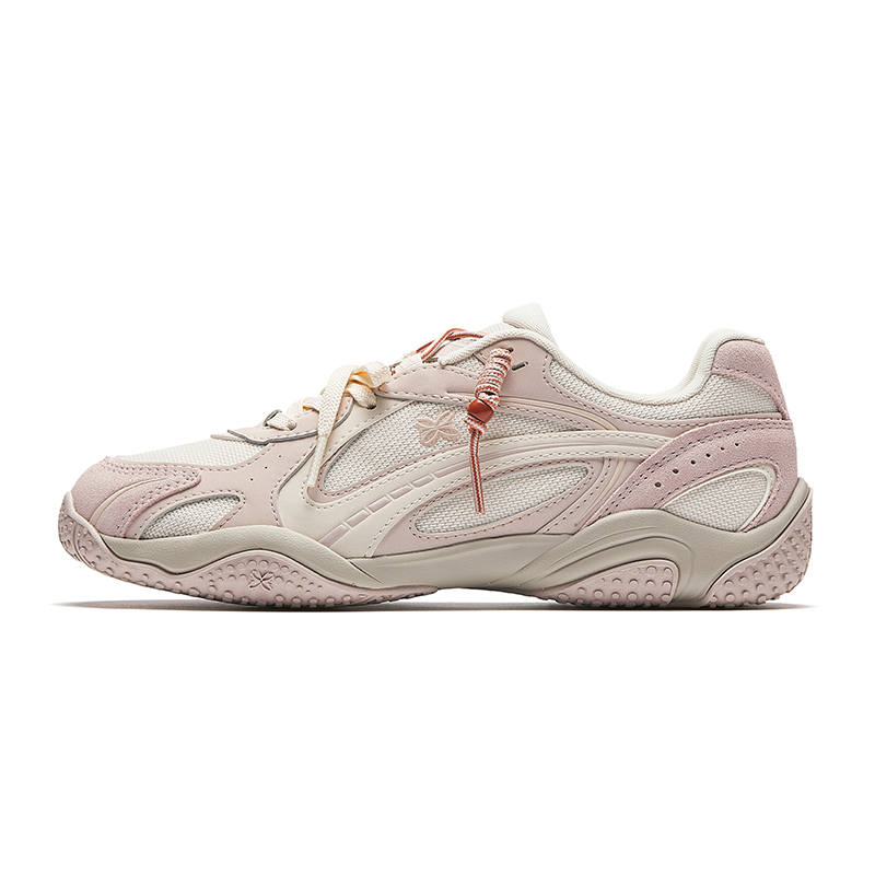 Anta Low top Casual Shoes Women's Fish Belly White/Lotus Gray/Agate Powder
