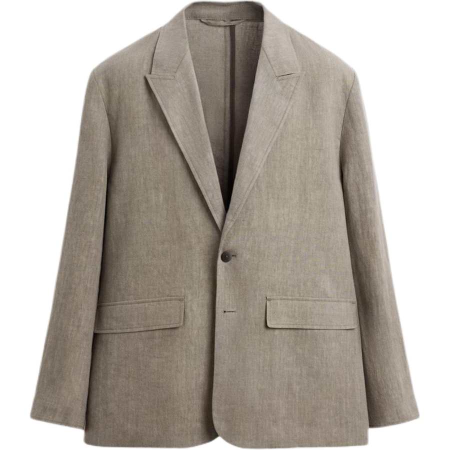 ZARA Business Suits Men's Brown Suit Collar Moderate Business Suit