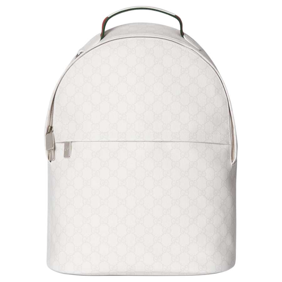 GUCCI GUCCI GG Supreme Artificial Leather Backpack Medium Men's White