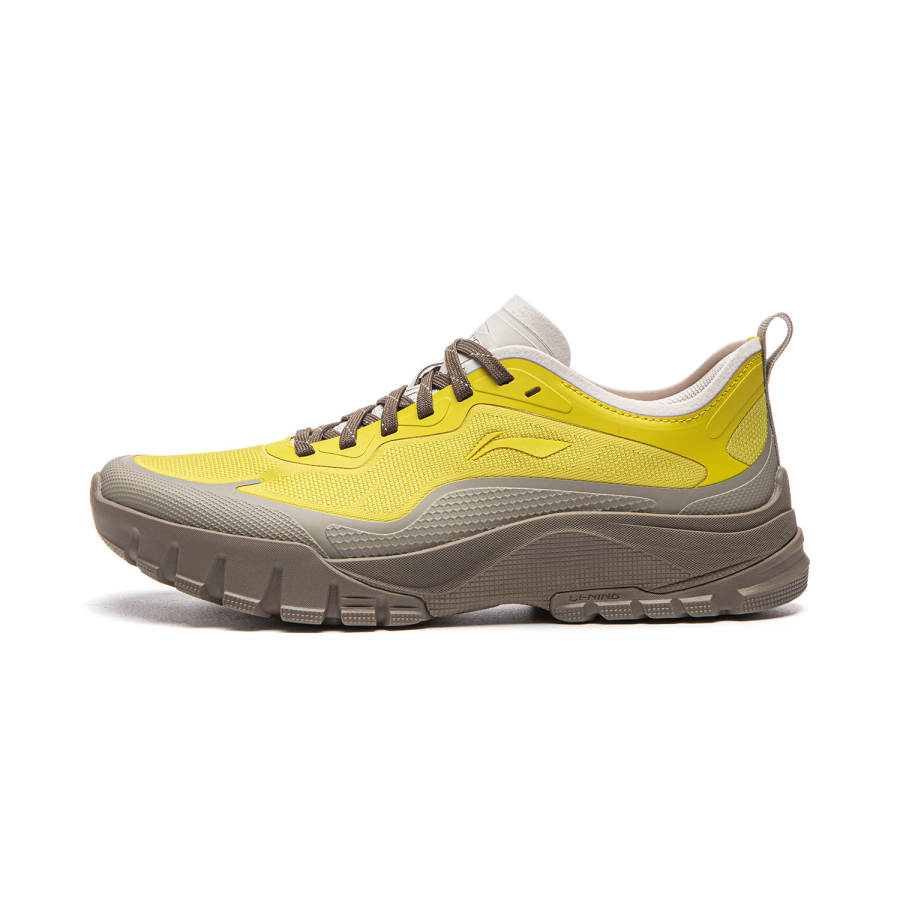 Li-Ning Li Ning Sandstone Cushioning Slip Resistant Abrasion Resistant Rebound Low top Casual Shoes Women's Yellow Gray