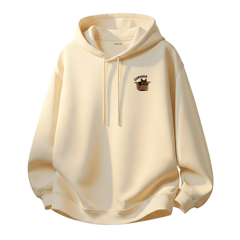 Tonlion Sweatshirts Unisex Hooded Moderate Regular