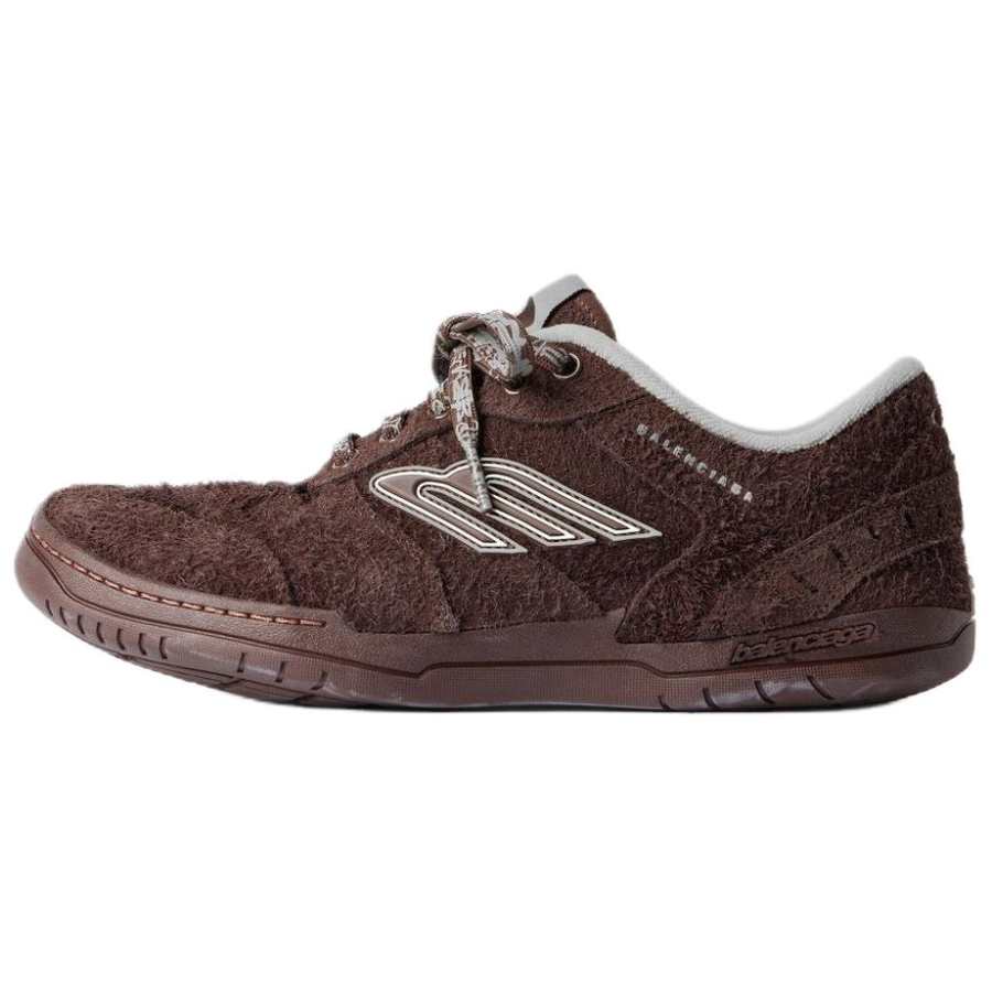 Balenciaga Hamptons Suede Low top Skateboard Shoes Men's Brown