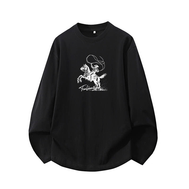 Tonlion T Shirts Unisex Crew Neck Moderate Straight Fit