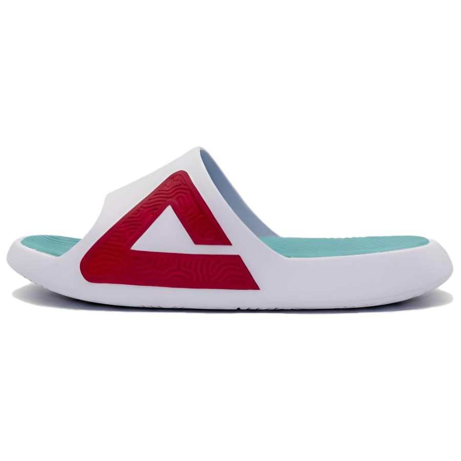 PEAK Tai Chi 2.0 Pro EVA Slip Resistant Slide Slippers Unisex White Rose Red