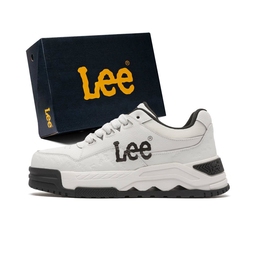 Lee Puffy Shoes Textile, Split Cow Leather Low top Skateboard Shoes Men's