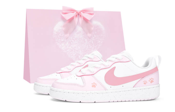 Nike Nike Court Borough Low top Kids' Skateboarding Shoes Pink Teenagers