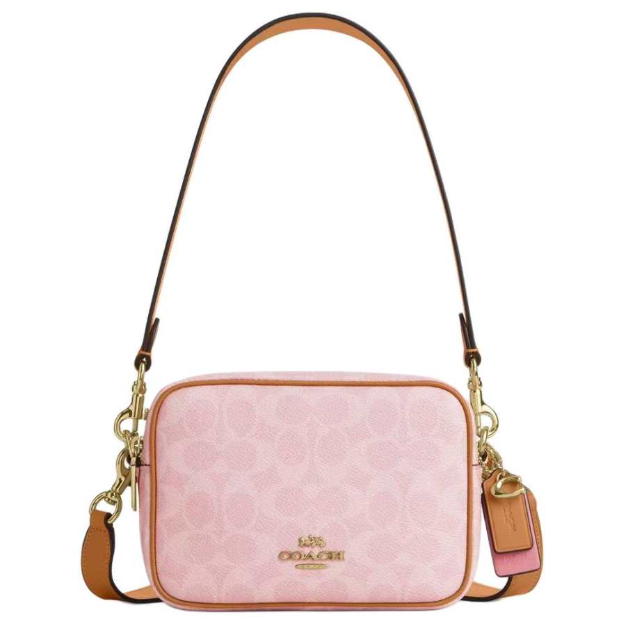 COACH COACH Artificial Leather Camera Bag, Shoulder Bag Small Women's Pink
