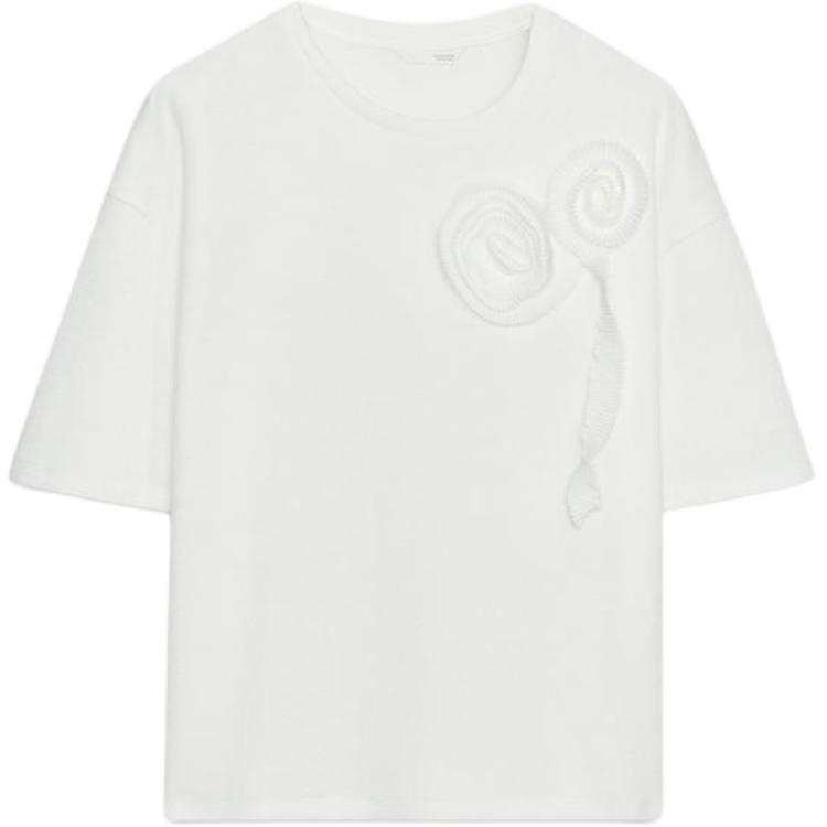 ZARA T Shirts Women's White Crew Neck