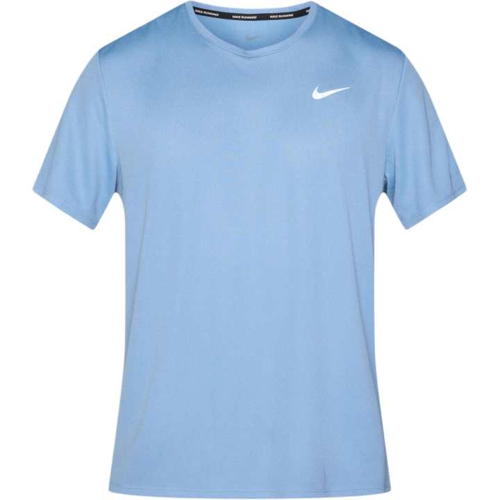 Nike Nike MILER T Shirts Men's Work Blue Crew Neck