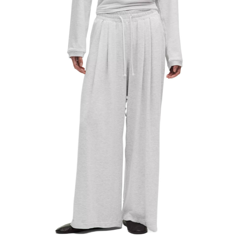 Lululemon BeCalm Casual Pants Women's Mixed Color Super Light Gray