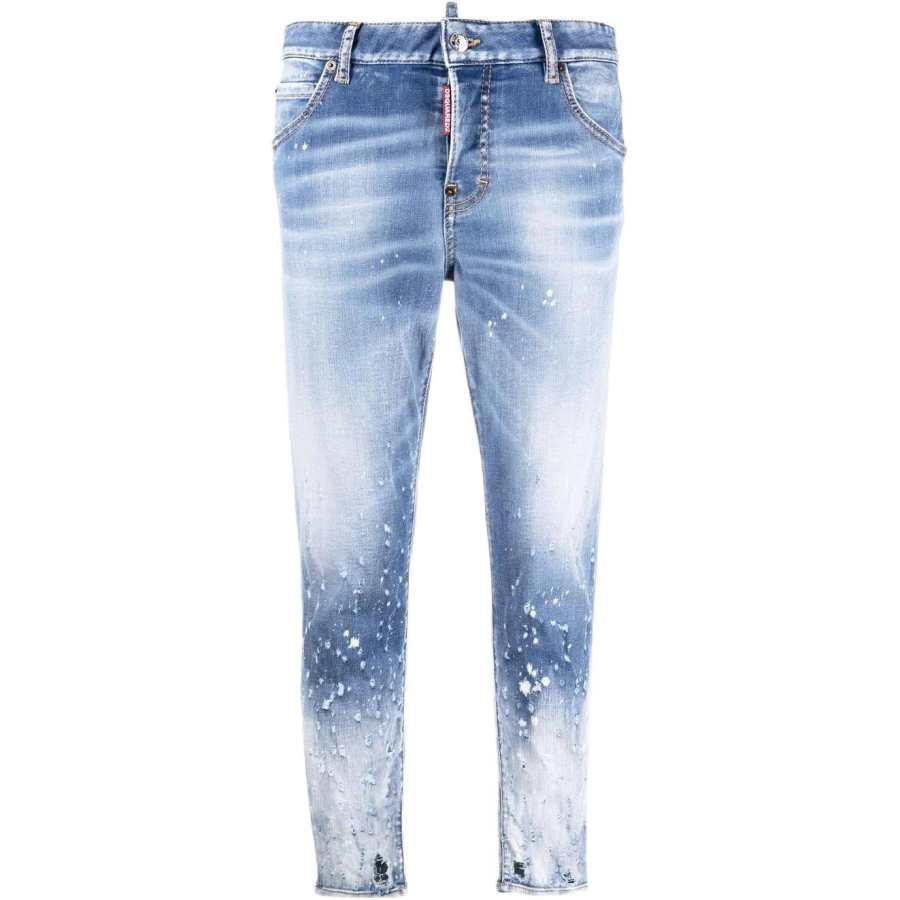DSQUARED 2 Dsquared2 Low Rise Distressed Skinny Jeans