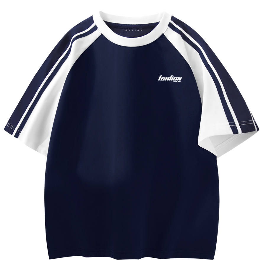 Tonlion T Shirts Unisex Crew Neck Moderate Straight Fit