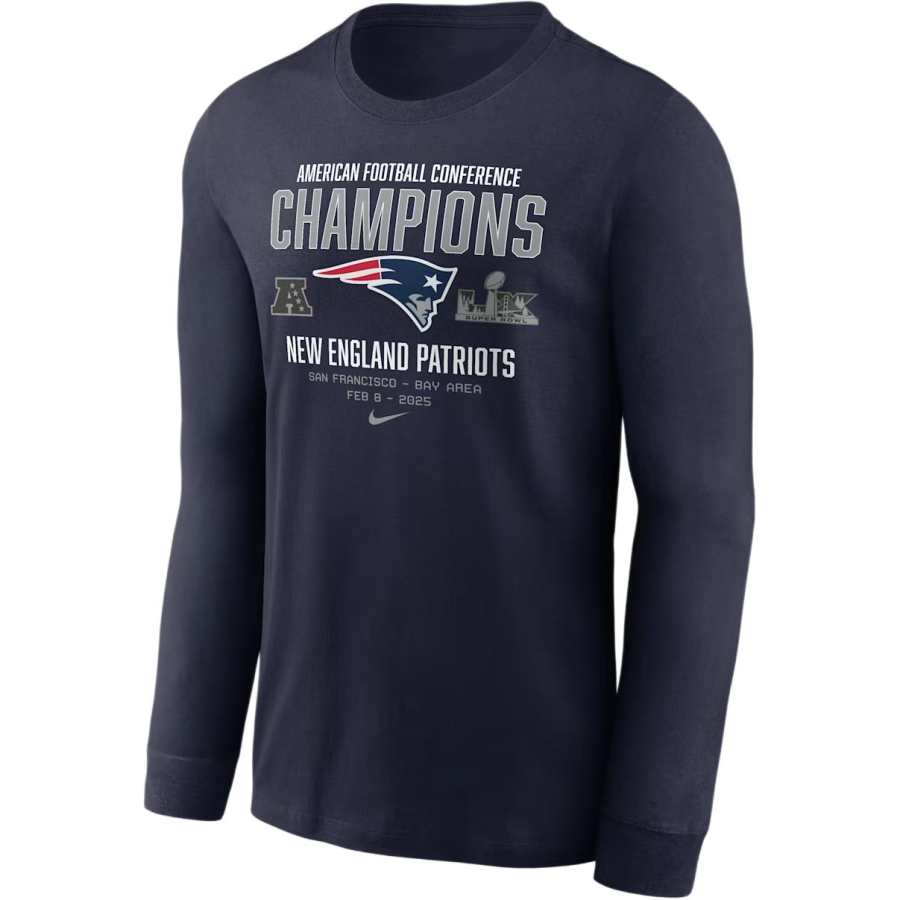 Nike Nike New England Patriots 2026 Afc Champions Team Nation Men's Nike Nfl Long-Sleeve T-Shirt