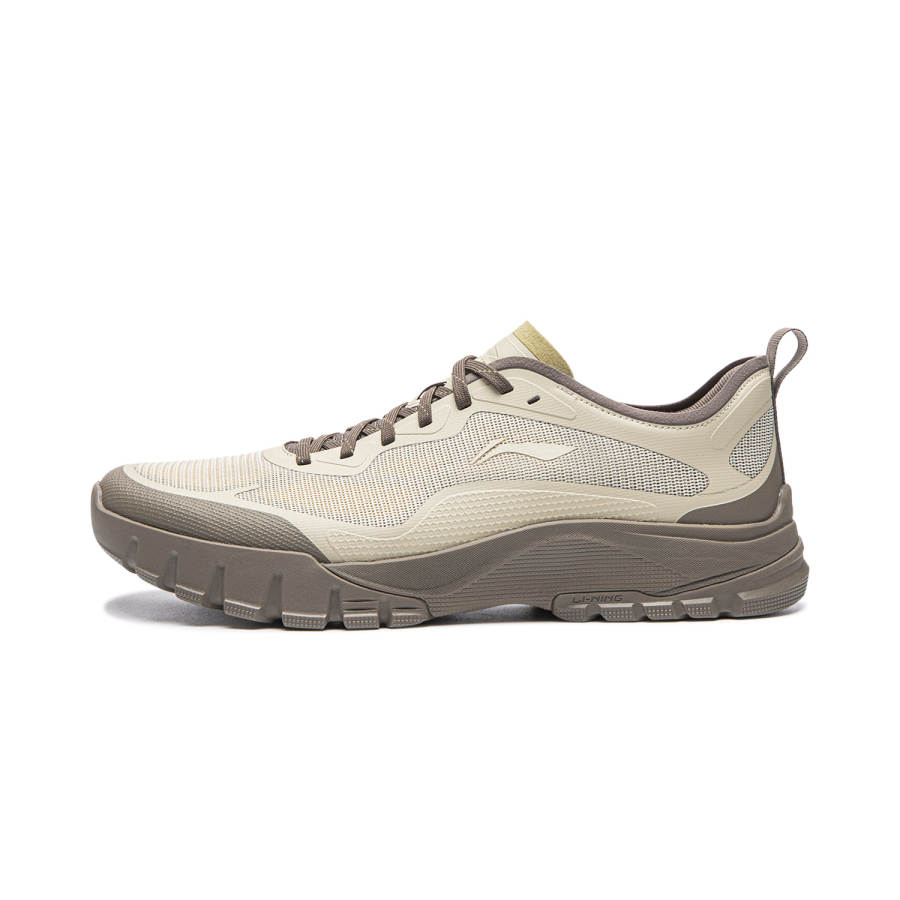 Li-Ning Li Ning Sandstone Cushioning Slip Resistant Abrasion Resistant Rebound Low top Casual Shoes Men's Light Brown