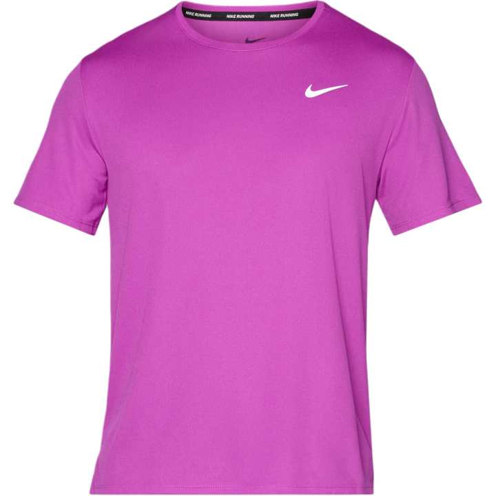 Nike Nike MILER T Shirts Men's Bright Purple Crew Neck