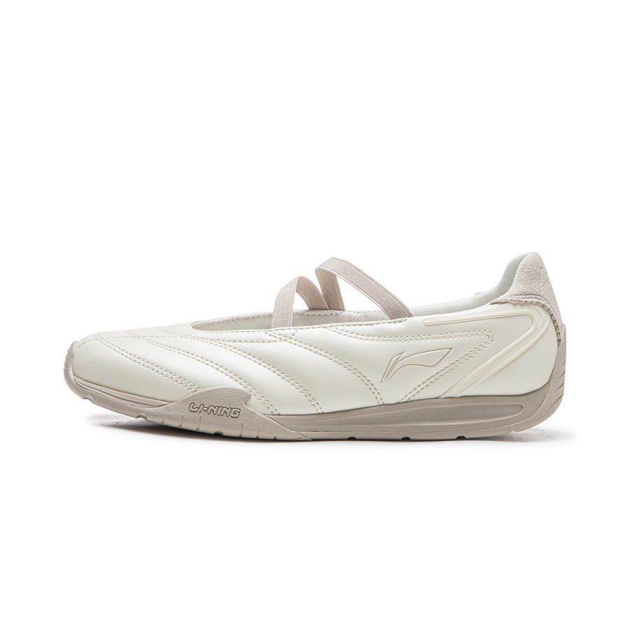Li-Ning Li Ning Film Ballet Slip Resistant, Abrasion Resistant, Lightweight Low top Casual Shoes Women's Ecru