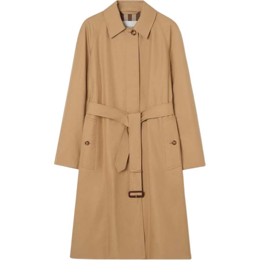Burberry Trench Coats Women's Mel Beige Lapel Moderate