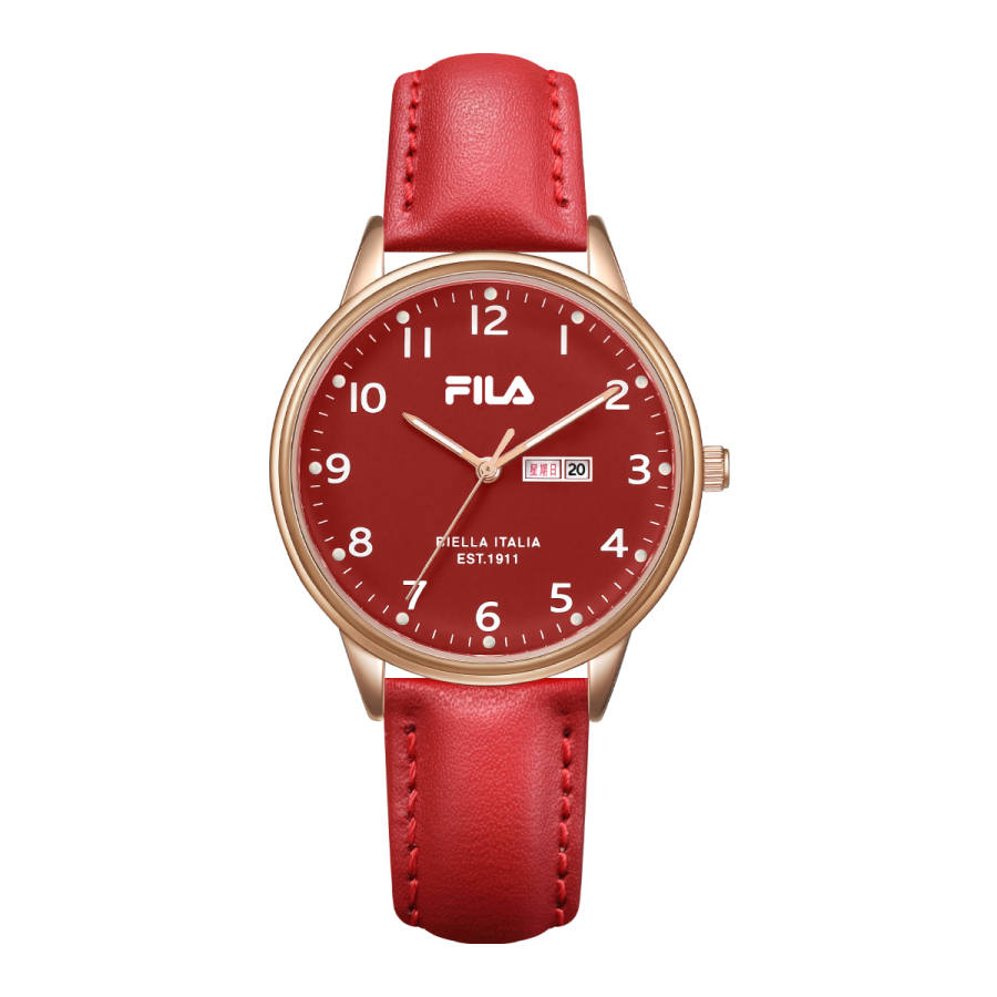 FILA YOUTH Wrist Watches Quartz Movement Genuine Leather Strap White Dial Unisex