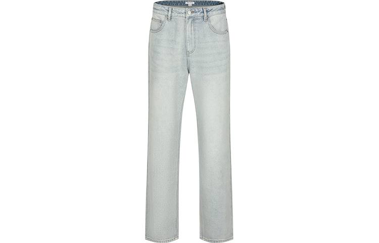URBAN REVIVO Jeans Men's Light Blue Moderate Straight Fit Pants