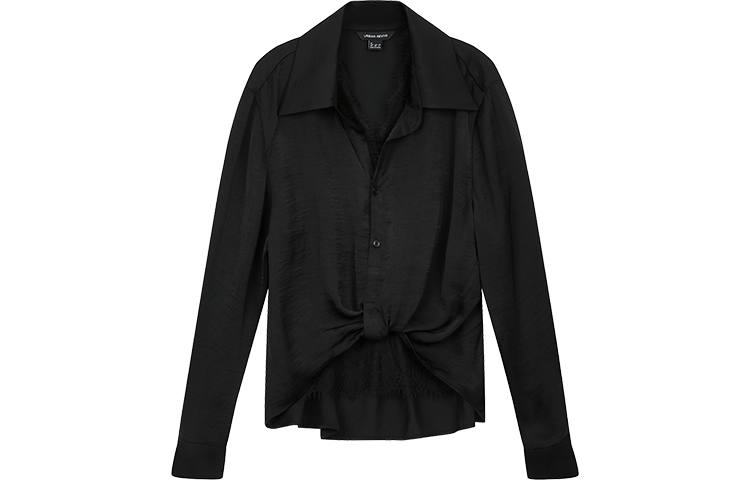 URBAN REVIVO Shirts Women's Black Lapel Thin